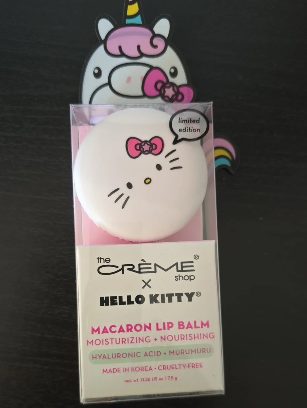 The Crème Shop x Hello Kitty Pink Macaron Lip Balm - Moisturizing